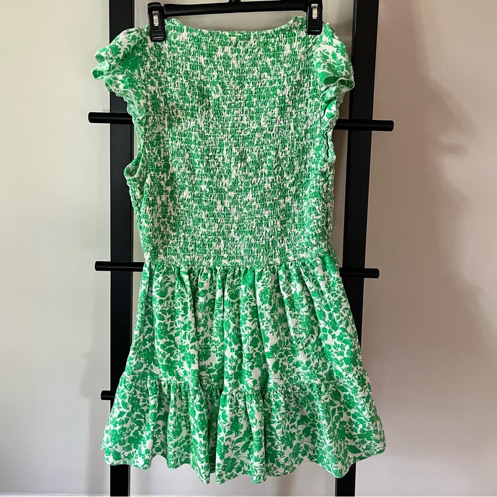Universal Thread Ruffled Short Sleeve Smocked Mini Spring Dress L - Picture 4 of 11